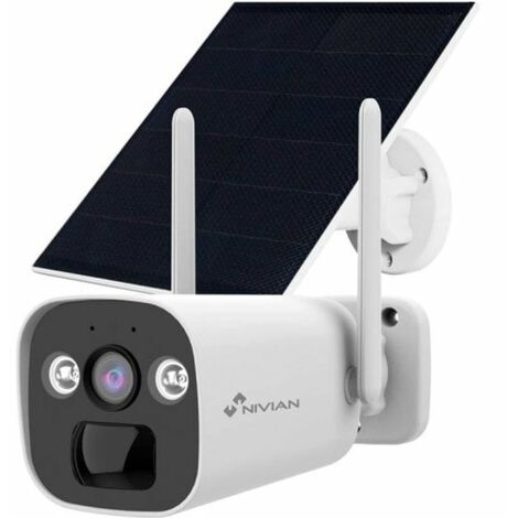 Camara Ip 2,8mm 2k 4g Lte Bateria Nivian Nv-cam01-solar4g