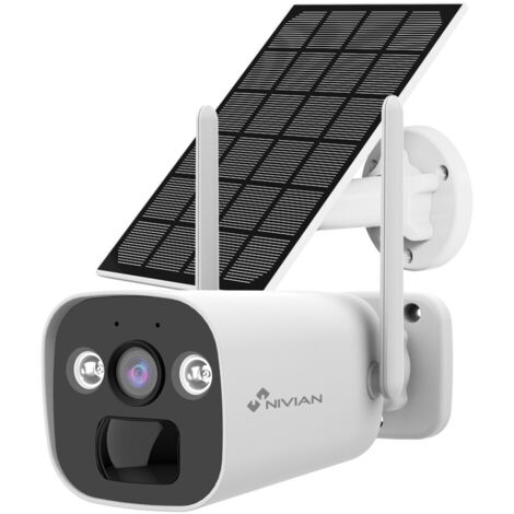 Camara Ip 2,8mm 2k 4g Lte Bateria Nivian Nv-cam01-solar4g
