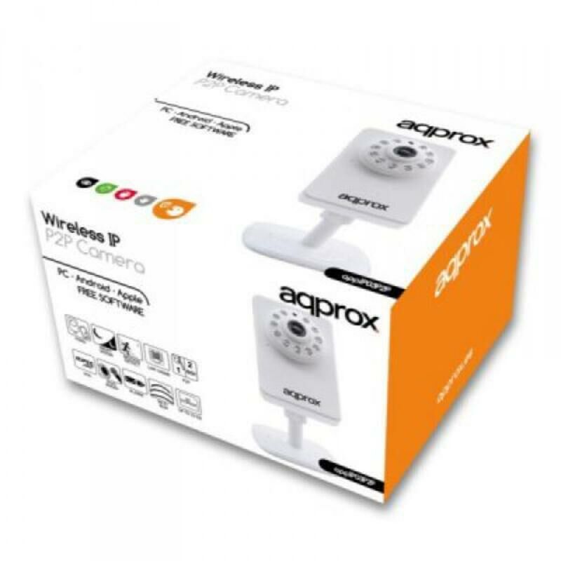 

Cámara IP approx! APPIP03P2P VGA IR P2P micro SD Wifi Blanco