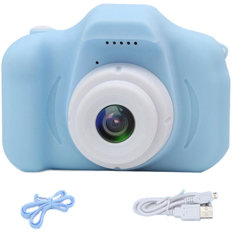 

Camara para ninos HD 2.0 pulgadas Pantalla IPS Camara de video Camara digital Ninos Selfie Camara de juguete Recargable con cuerda colgante Cable