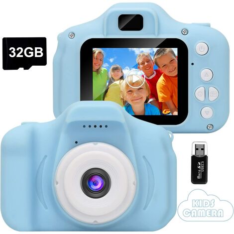 ASTGMI Juguetes de cámara para niños para niños y niñas videocámara Digital para niños con Tarjeta SD de 32 GB 1080P HD Azul cumpleaños de Navidad para niños de 3 a 10 años 