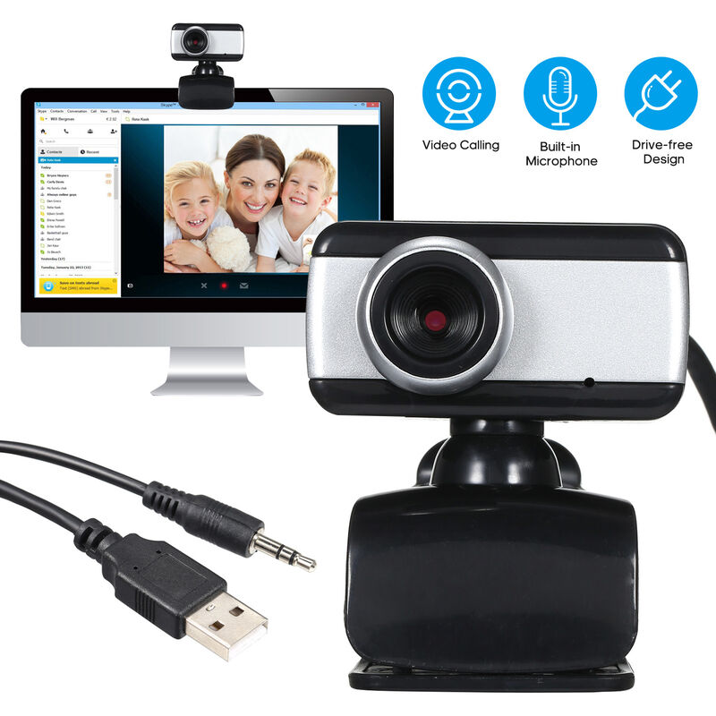 

Camara Web de PC de escritorio del ordenador portatil Clip-On USB webcam con microfono incorporado