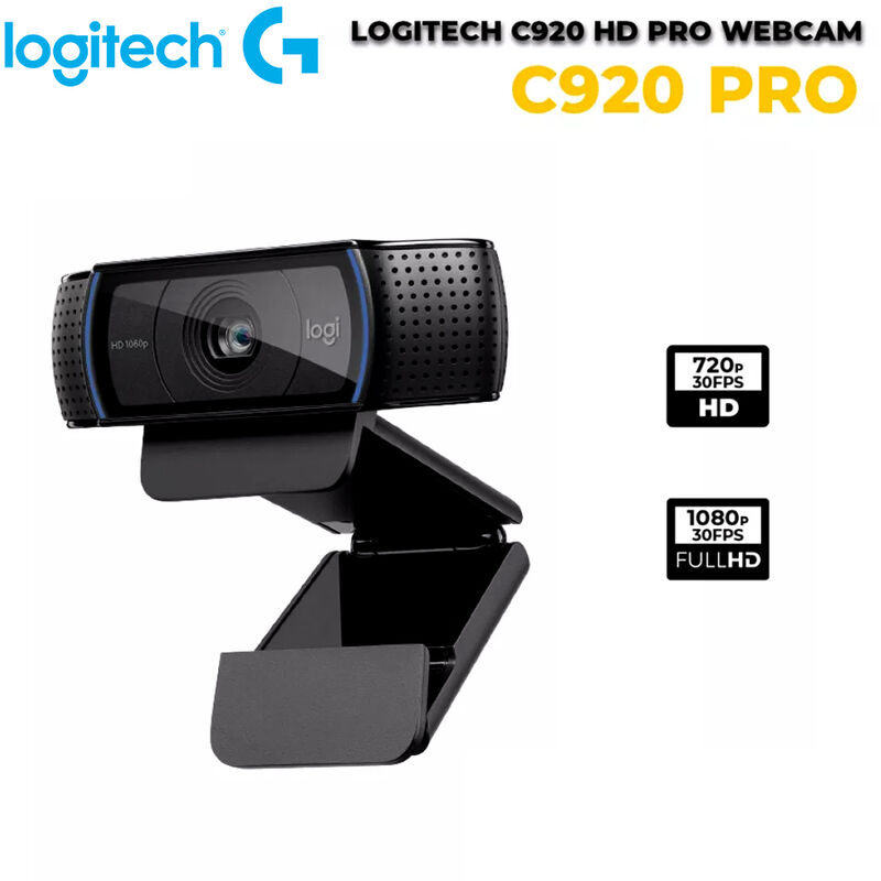 

Camara web Logitech C920 Pro HD 1080P H.264 Videollamadas Camara de computadora Camara web con clip con microfono dual Camara web USB para