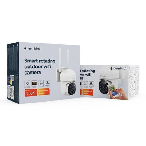 Cámara wifi inteligente giratoria para exteriores, 2K QHD