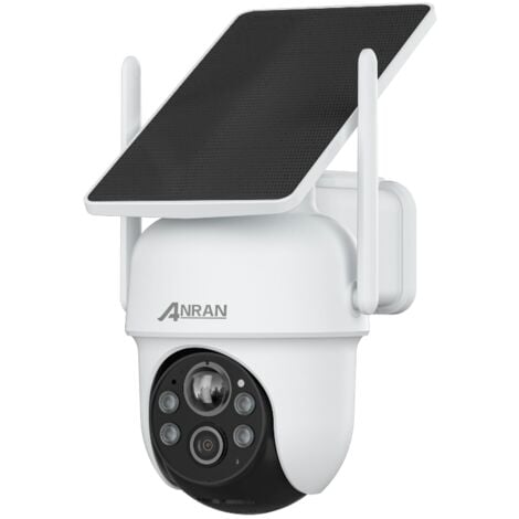 Cámaras de Videovigilancia Exteriores ANRAN Cámara de Repuesto, 4MP Cámara de Vigilancia WiFi para Kit de Cámaras de Videovigilancia, Cámara de Batería con Panel Solar, Rotación de 360 Grados