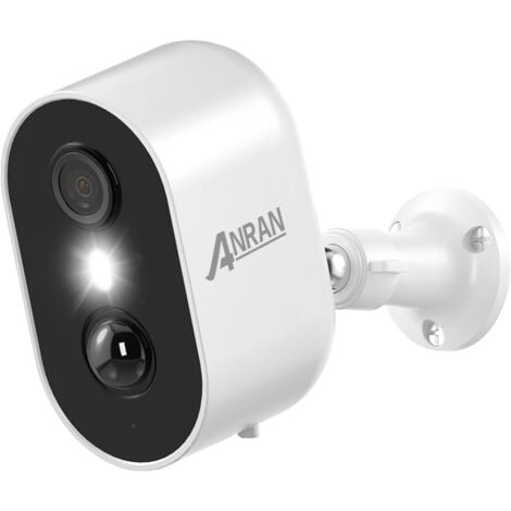 Cámaras de videovigilancia interiores y exteriores ANRAN 2K Camara Vigilancia con Batería Recargable WiFi sin Cables, Audio de 2 Vias, Visión Nocturna en Color, Compatible con Alexa, C2