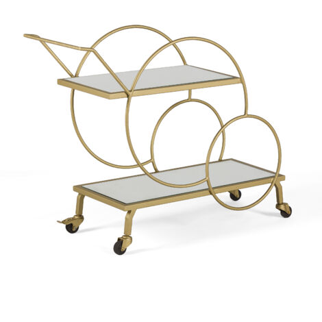 Camarera 93X35X76 Espejo/Metal Dorado