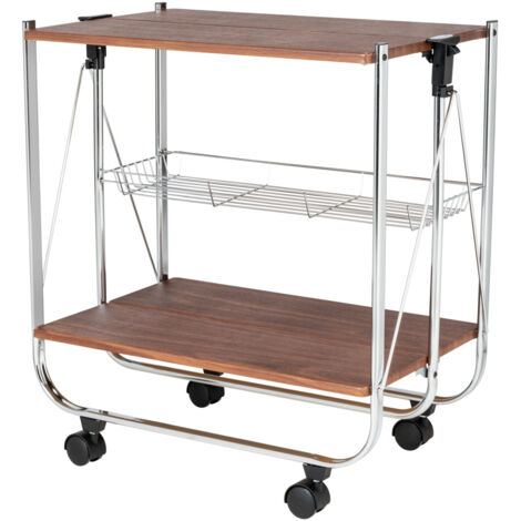 Camarera plegable madera nogal 713003 wenko