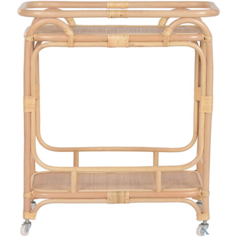 Camarera Ratan 76X43X85,5 Ruedas Natural