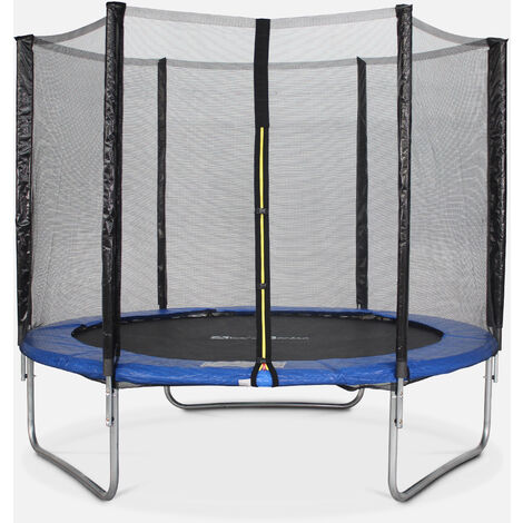 Camas elásticas 245 cm, trampolín para niños, hasta 100kg, Azul