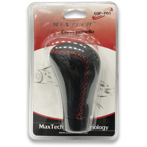 Cambio Universale Pomello Marce Leva Per Auto Camion Cuciture Rosso Maxtech Cop-p01