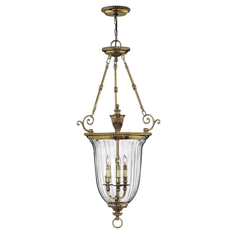 Elstead Lighting - Elstead Cambridge - 3 Light Large Ceiling Pendant Polished Brass, E14