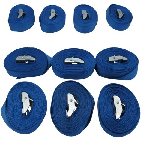 Cambuckle Tie Down Straps 25MM 450KG 5M x10 (Lashing Cargo Straps Secure Hold Cam)