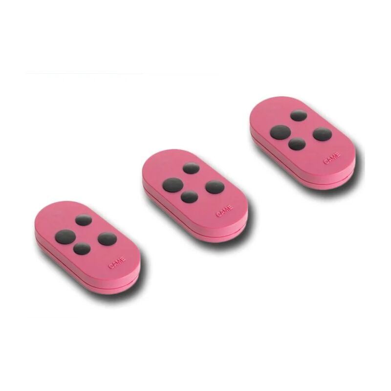 3 x télécommande 4 canaux code fixe rose topd4fps 806ts-0105 - Came