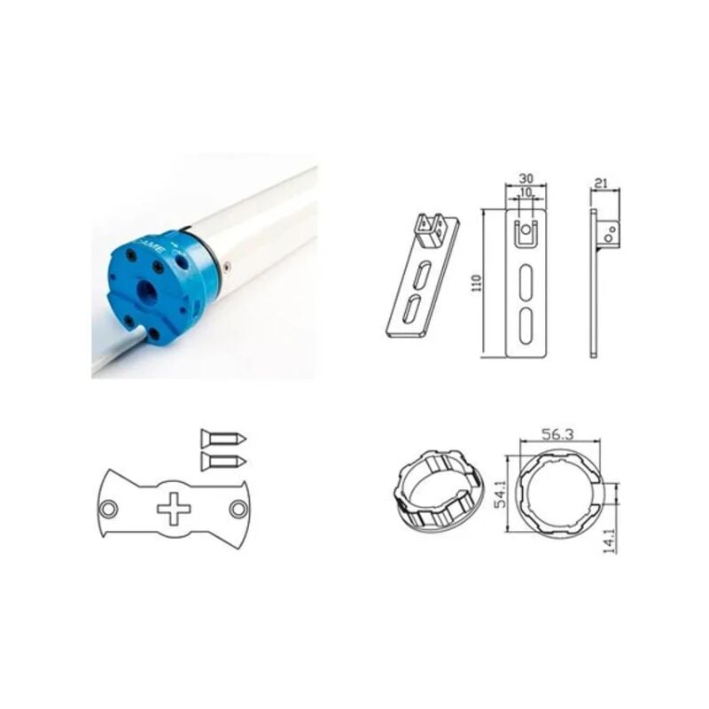 Kit moteur tubulaire volet roulant mondrian 5 230v uy0021 001uy0021 - Came