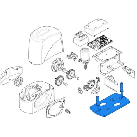 Came – Base de fixation motoréducteur BX-243 – Installation solide et fiable – Pour motorisation de portail – 119RIBX049