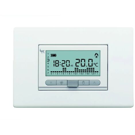 Came – Chronothermostat numérique à encastrer TH/350 – Alimentation 3 piles AAA – Programmation 3 niveaux – 69409100