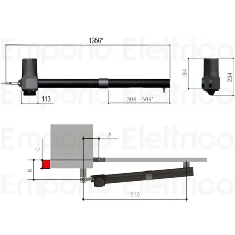 Kit 2 x motoréducteur krono 230v kr510d + kr510s - Came