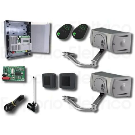 Came – Kit de motorisation de portail 1U1211 – Moteur 230V AC – Longueur de vantail jusqu'à 4m – Photocellules 30m de portée - u1211fr