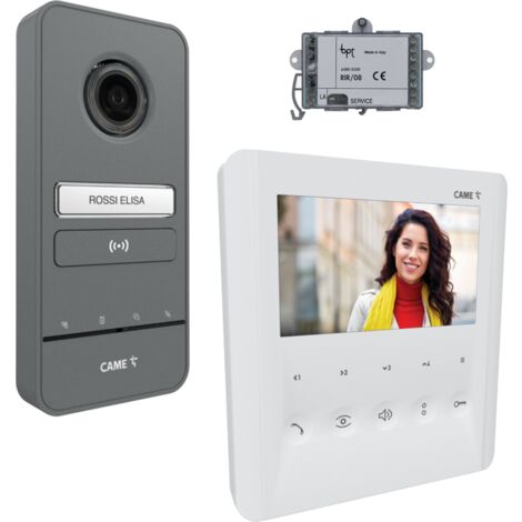 Came – Kit visiophone mains libres PLX V BH – Audio de qualité – Platine de rue LHS vidéo – Compatible installation murale – Objectif grand angle 100°
