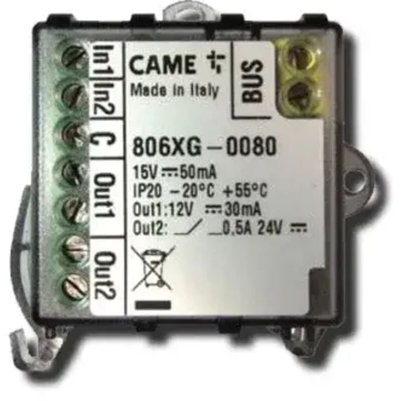 Module de bus Came cxn 2 entrées et 2 sorties Came 806XG-0080