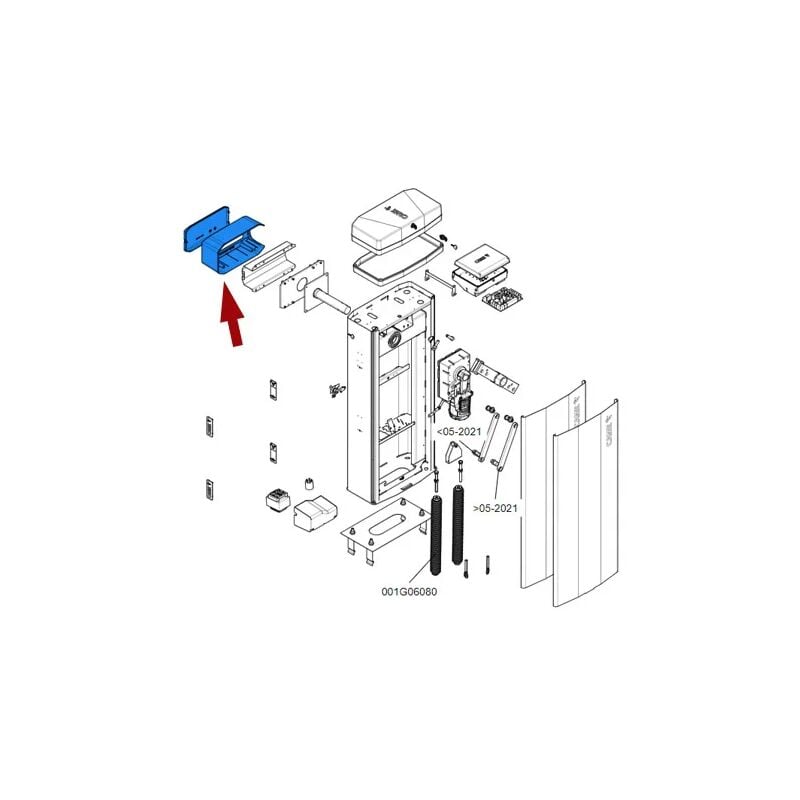 Pièce détachée couvercle fixation tige gt8 88003-0102 - Came