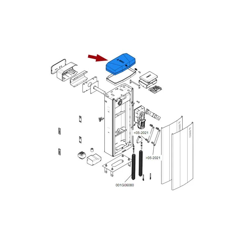 Pièce détachée groupe couvercle gt8 88003-0106 - Came