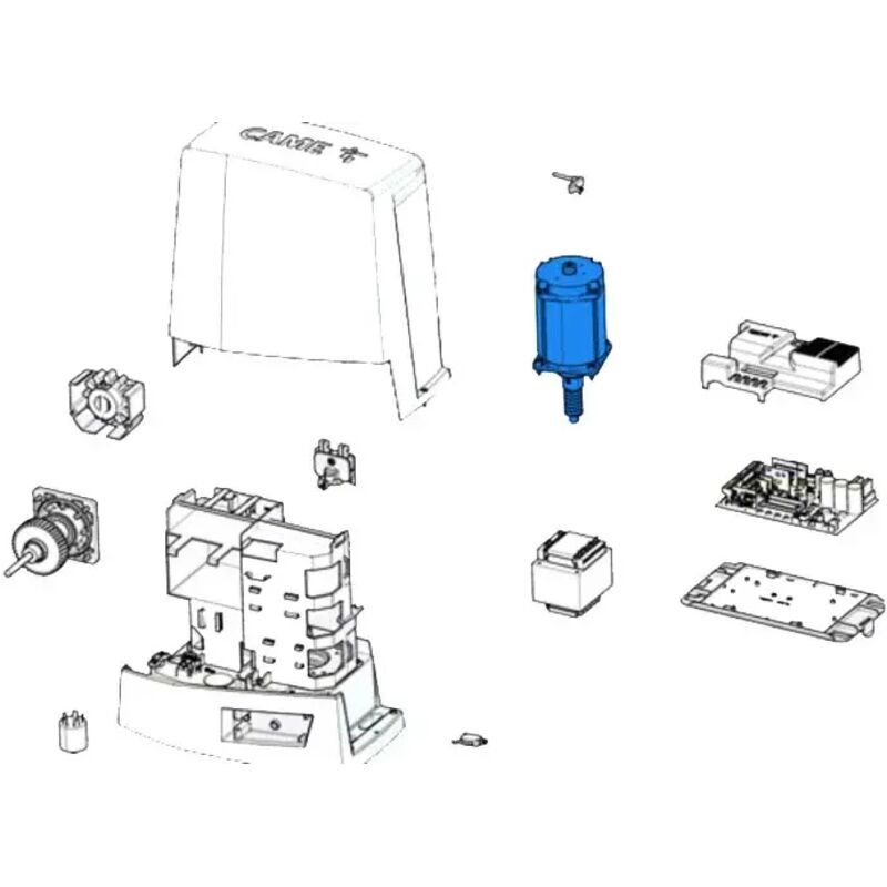 Ensemble moteur de remplacement pour portail coulissant Came série bkv - 88001-0183