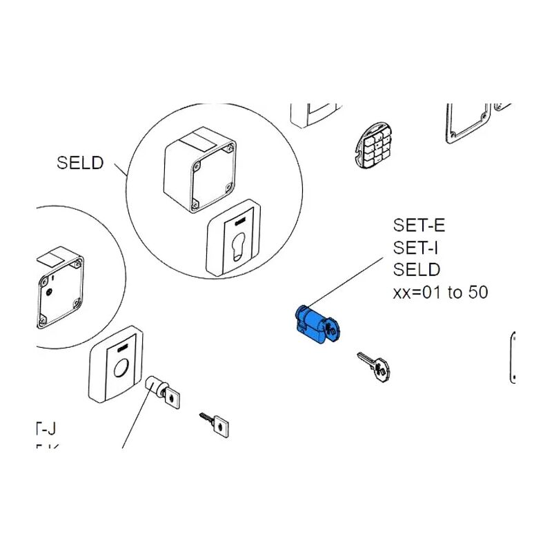 Came - ricambio serratura din con chiave prefer