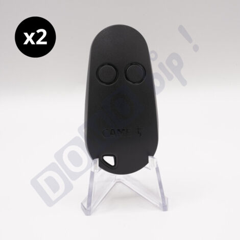 Came TOP42FGN - Lot de 2 télécommandes 2 canaux noir pour automatisme Came - Fréquence 433,92 MHz Code fixe - Remplacement TOP432NA / TOP432EV / TOP432S