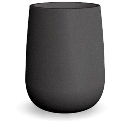 NEWGARDEN BE HAPPY! CAMELIA 40 Jardinière Ronde d'Intérieur et d'Extérieur Pour Plantes et Fleurs Très Résistante au Passage du Temps. Fabriqué en Polyéthylène en Espagne - Anthracite