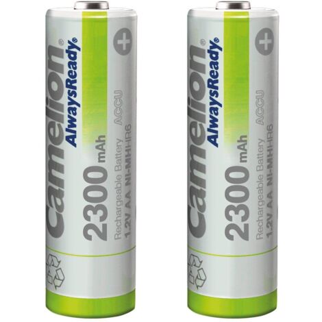 Camelion  AA/HR6  2300mAh  Piles Ni-MH AlwaysReady  2 pièces.