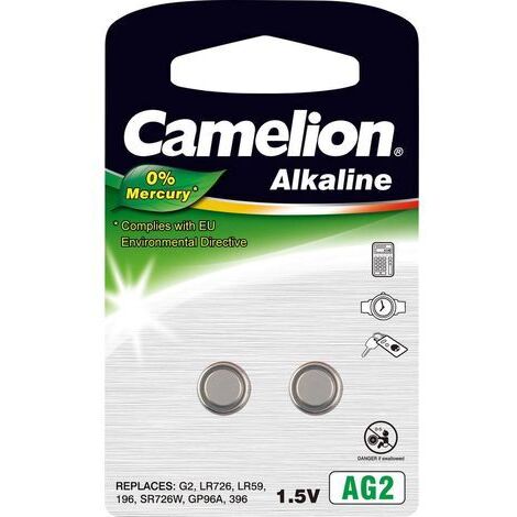 Camelion AG 2 LR59 Set de 2 Piles Multicolore/(Pack of 2)