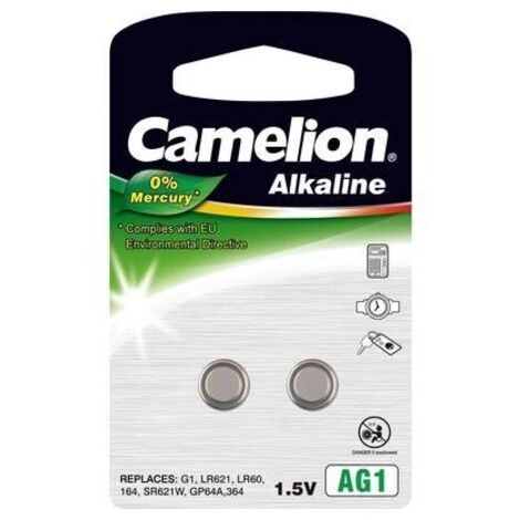 Camelion AG1 Batteria a bottone LR 60 Alcalina/manganese 14 mAh 1.5 V 2 pz.