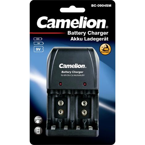 Camelion BC-904SM Chargeur de piles rondes NiMH 6LR61 (9 V), LR03 (AAA), LR6 (AA) Y613262