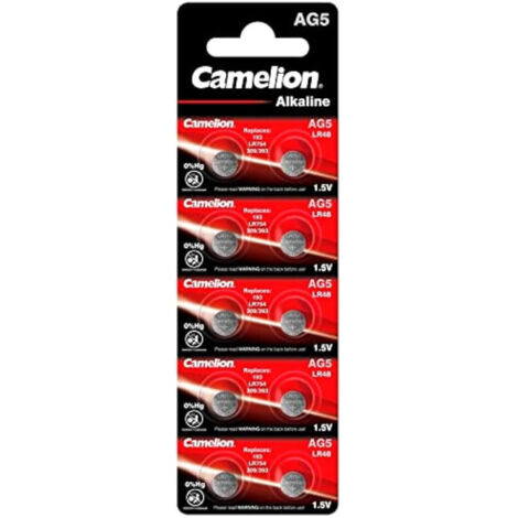 Camelion Pack de 10 piles Alcaline AG5 0% Mercury/Hg (AG5-BP10(0%Hg))