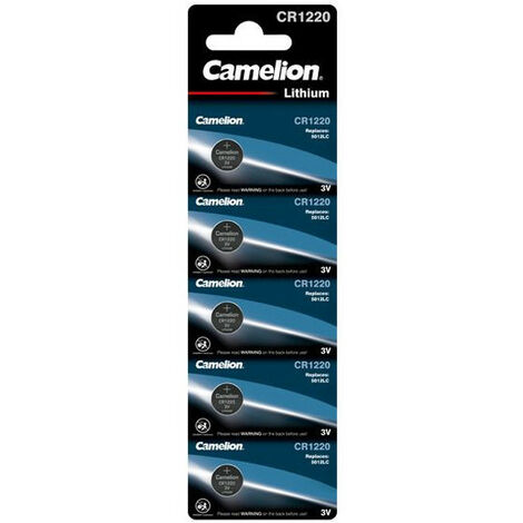 Camelion Pack de 5 piles Lithium CR1220 3V (13005122)