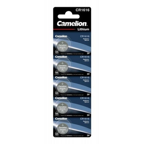 Camelion Pack de 5 piles Lithium CR1616 3V (13005161)