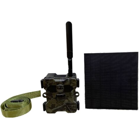 Caméra 4G Wildcam TX-189 avec panneau solaire – Résolution FullHD 2560x1440 – Vision nocturne 15m – Détection de mouvement IR jusqu'à 12m – Technaxx