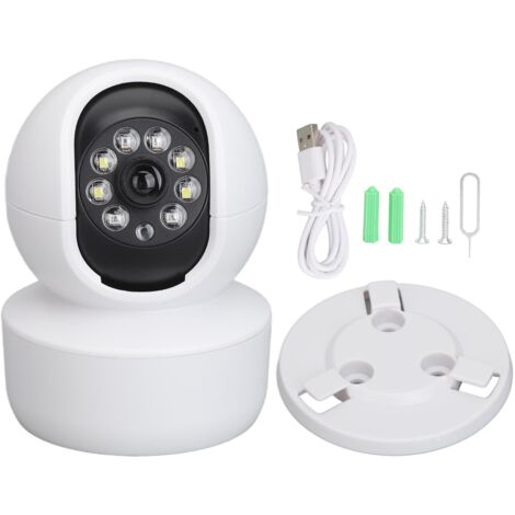 Caméra bébé 1080P HD avec vision nocturne, rotation libre et interphone pour surveillance sécurité maison