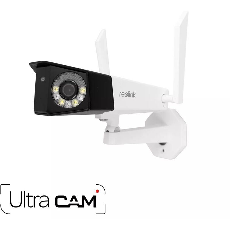 Ultra Secure - Caméra compatible UltraCAM - WiFi DC12V / 4K Double objectif / Détection intelligente / WiFi 2,4 & 5GHz / IP66