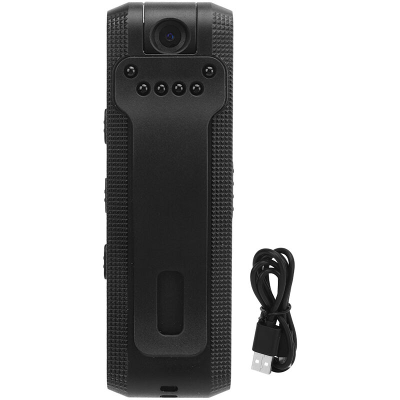 Caméra corporelle 1080p grand angle, étanche, avec clip anti-vibration et idéale pour les activités de plein air.