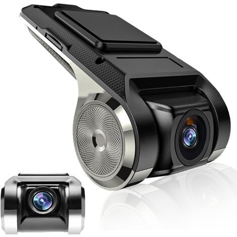 Camera Dash Voiture HD Mini DVR Enregistreur Caméra de Voiture Angle de Vision de 140 °, G-capteur, GPS Intelligent ADAS Driving Recorder USB Car DVR pour Android Autoradio Soutien TF (Max 32G)
