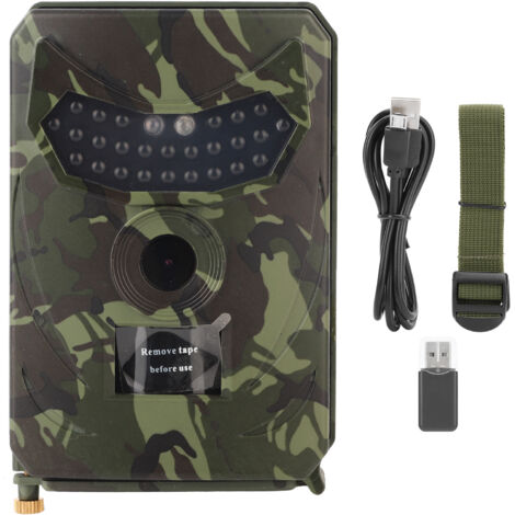Caméra de chasse extérieure 12MP avec vision nocturne infrarouge 26 LED, détection PIR, étanche IP56 pour animaux sauvages