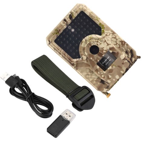 Caméra de Chasse Infrarouge 1080P Étanche Camouflage Extérieur pour Observation Animale