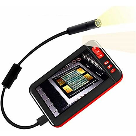 Endoscope industriel MASO 10M 4.3écran LCD couleur F200 caméras  d'inspection endoscope étanche 1080P HD avec sonde à 8 LED USB rechargeable