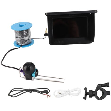Caméra de Pêche, Yosoo Caméra de Pêche Sous-marine 5 Pouces écran HD 12V 0.34MP Clair Clair Détecteur de Poisson Sous-marin pour la Pêche (30 m/98, 4 pieds).