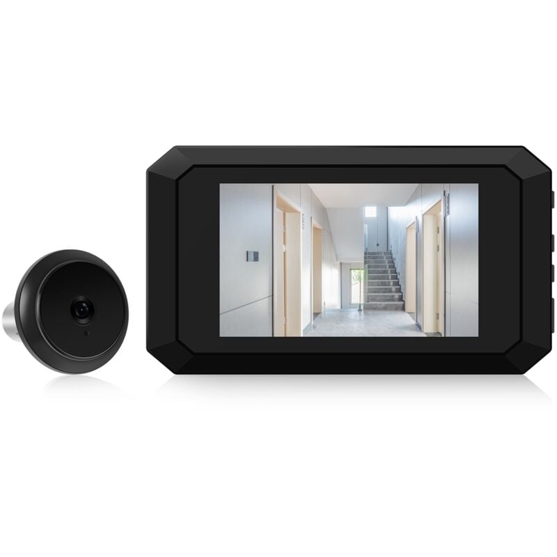 Zoternen - Caméra de Puphol de 3,97 pouces pour la porte de l'appartement 2MP Visionneuse numérique lcd à 120 degrés infrarouge 1080p moniteur