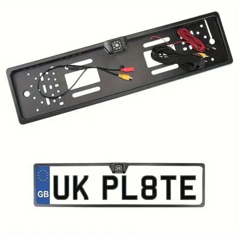 Caméra de recul  12V avec 8 LED, capteur de stationnement Parktronic, support de plaque d'immatriculation européen et universel, accessoire auto