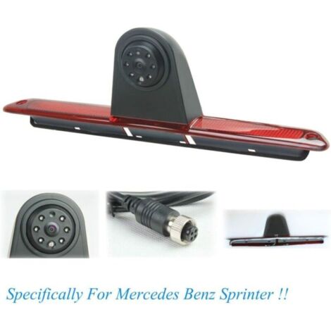 Camera De Recul De Feux De Freinage De 7 Pouces Pour Mercedes-Benz Sprinter/Vw Crafter Vans Led Light Parking (Avec Monit), Noir